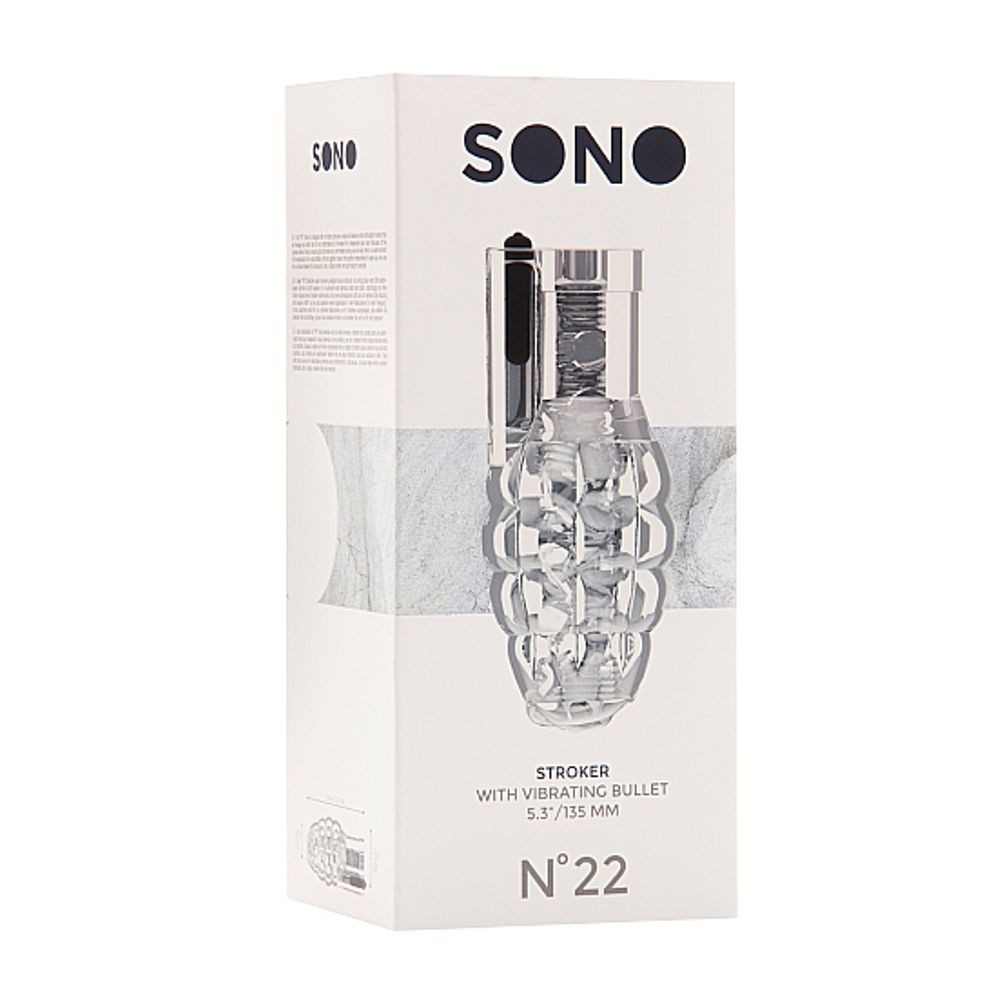 SON022TRA NO.22 - STROKER - WITH VIBRATING BULLET – TRANSLUCENT