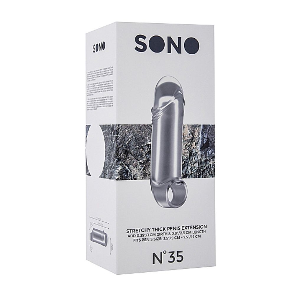 NO.35 - SON035TRA STRETCHY THICK PENIS EXTENSION – TRANSLUCENT