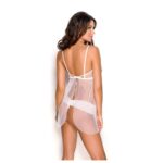 ANAIS APPAREL KAYLEE SET BABY DOLL INTIMO BIANCO CON DETTAGLI METALLICI