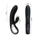 6021 PRETTY LOVE CONRAD ELMER BLACK VIBRATORE DI DESIGN 100% SILICONE COLORE NERO