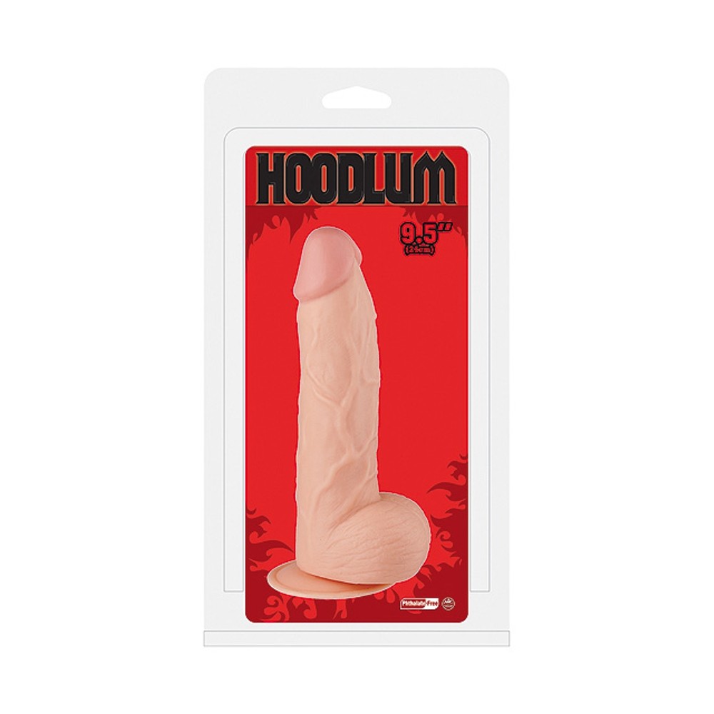 55078155 HOODLUM SUPER SIZE PVC FLESH DONG 9.5" FALLO REALISTICO NON VIBRANTE