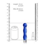 CHR019BLU WHIPSTER – BLUE PLUG ANALE IN VETRO BOROSILICATO BLU CON FRUSTA IN FINTA PELLE BIANCA