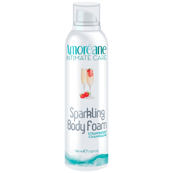 60183 AMORÉANE-MED SPARKLING BODY FOAM STRAWBERRY CHAMPAGNE 150 ML MOUSSE SCHIUMA DA MASSAGGIO IDRATANTE TONIFICANTE