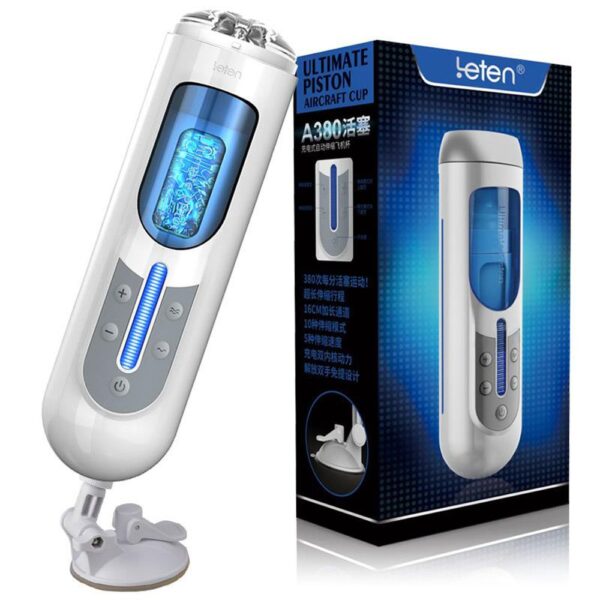 LETEN A380 SUPER MASTURBATORE MASCHILE TELESCOPICO UP & DOWN RICARICABILE CON VENTOSA