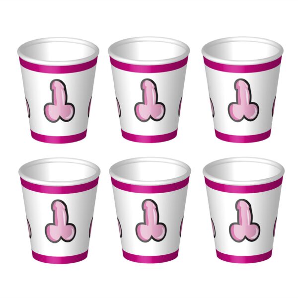 BICCHIERI SEXY 6 PZ ADDIO AL NUBILATO GADGET PER ADULTI SCHERZO FESTA