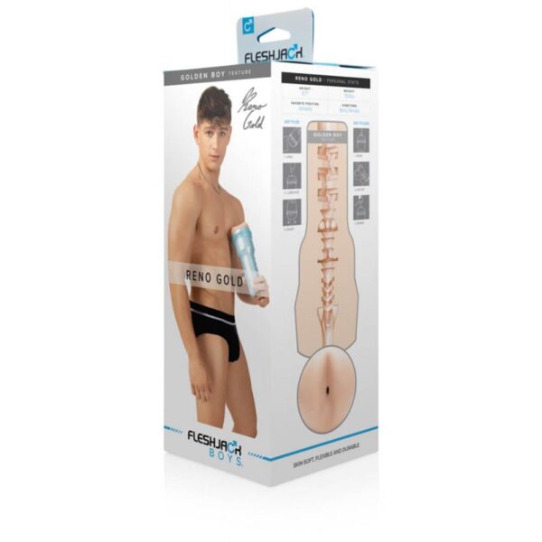 FLESHJACK BOYS RENO GOLD MASTURBATORE MASCHILE ANO IPER REALISTICO IN SUPERSKIN