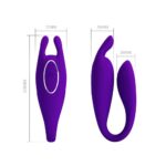 PRETTY LOVE BILL VIBRATORE GIOCO DI COPPIA WIRELESS 12 FUNZIONI IN SILICONE