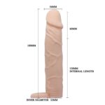 PRETTY LOVE PENIS SLEEVE 7"" LARGE PROLUNGA FALLICA ELASTICA