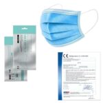 MASCHERINE CHIRURGICHE MONOUSO IN TNT 3 STRATI CERTIFICATE IN CONFEZIONE DA 10 PZ IVA ESENTE