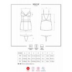 OBSESSIVE CHEMISE & THONG S/M 829-CHE-3 ABITINO ROSSO CON MUTANDINE
