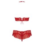 OBSESSIVE TWO-PCS SET S/M 863-SET-3 LINGERIE SEXY ROSSO