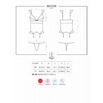 OBSESSIVE CORSET & THONG S/M 863-COR-3 LINGERIE SEXY ROSSO