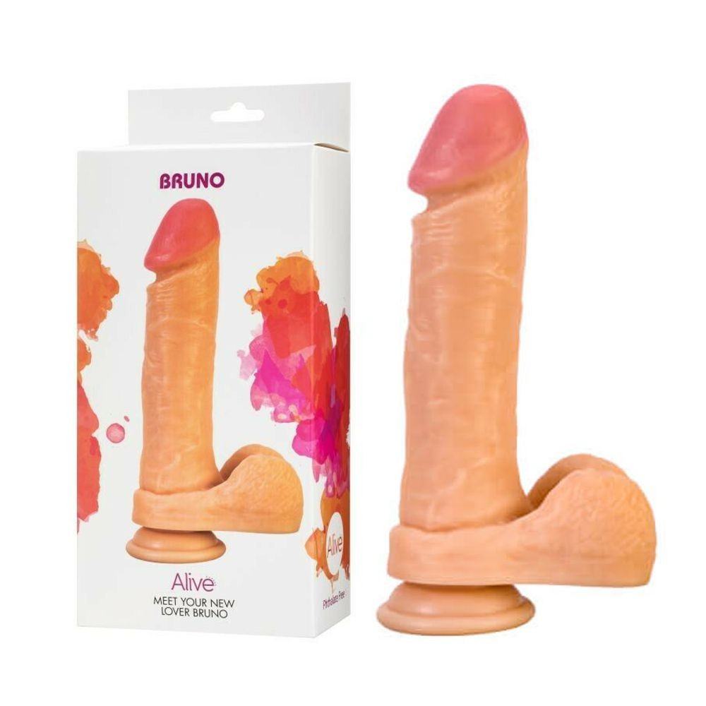 20557 ALIVE! BRUNO PENE ARTIFICIALE FALLO REALISTICO NON VIBRANTE IN PVC COLOR CARNE 22 CM