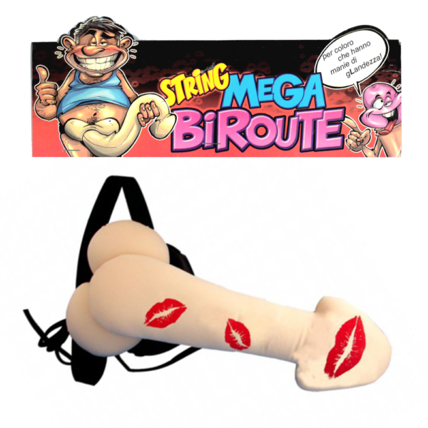 SLIP INDOSSABILE CON GRANDE PISELLO VELCRO STACCABILE UTILIZZABILE COME CUSCINO ADDIO AL NUBILATO CELIBATO SEXY PARTY INTIMO SCHERZO FESTE GADGET